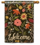 Gather and Be Grateful Floral House Flag