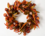 Mixed Fall Leaf & Wheat Wreath