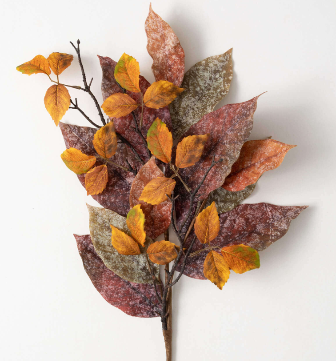 Warm Fall Mixed Leaf Spray