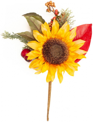 Sunflower with Berries Spray