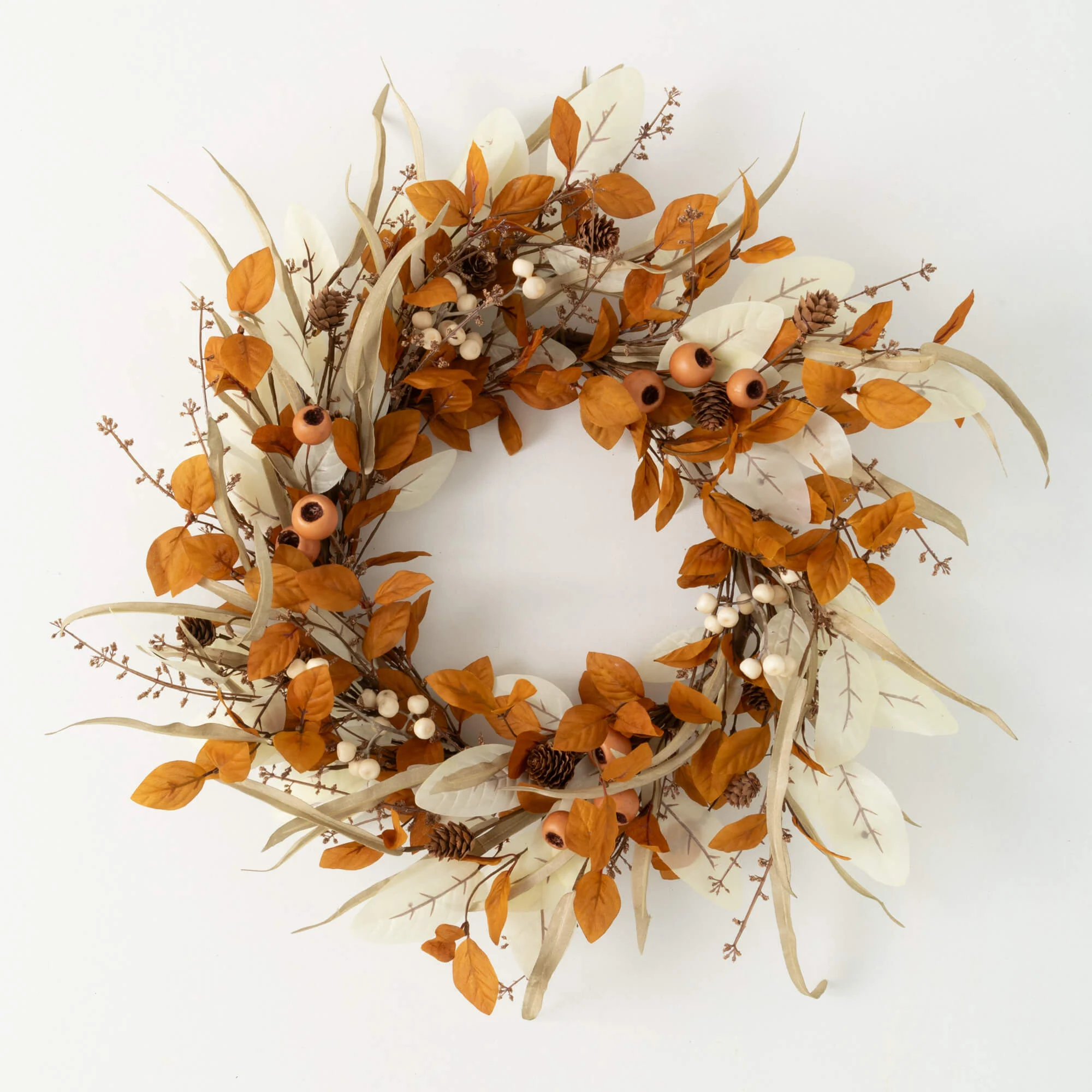 Mixed Leaf Rustic Fall Wreath