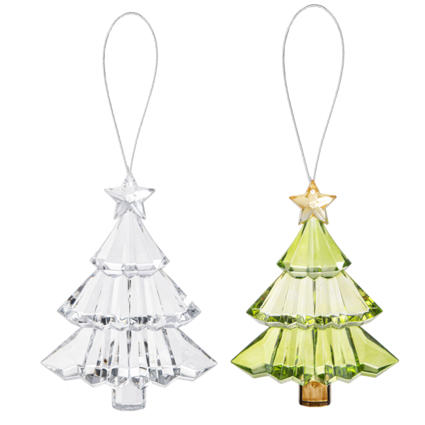 Christmas Tree Ornament (Clear or Green)