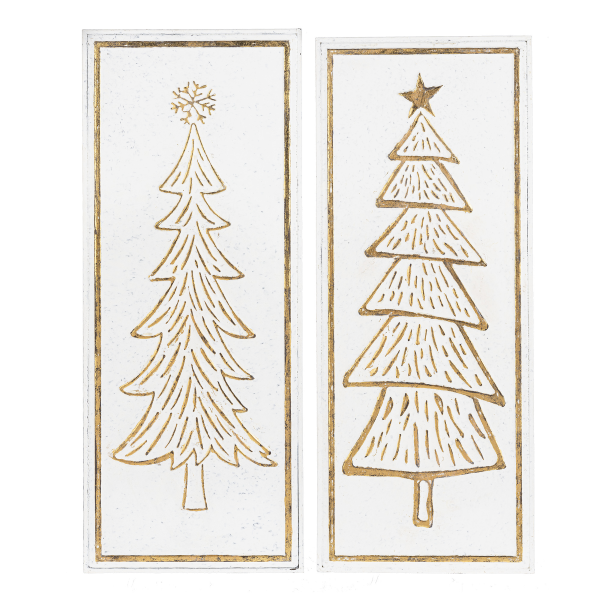 Gold Embossed Tree Wall Decor 