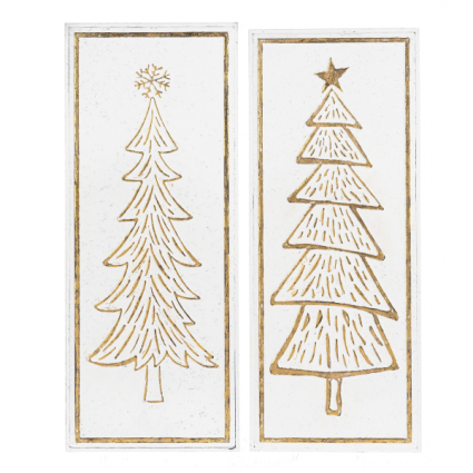 WALL DECOR, EMBOSSED GOLD TREE