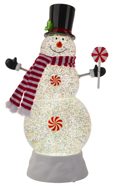 Snowman with Peppermint Buttons and Stove Top Hat