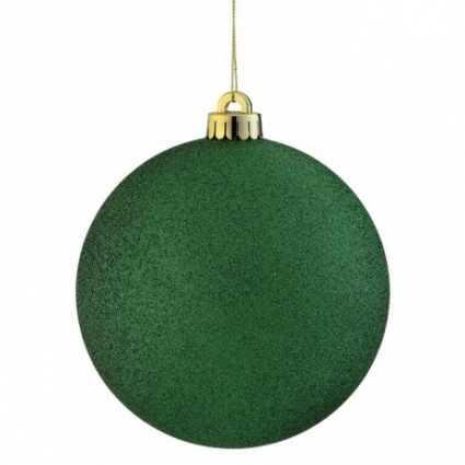 Green Glitter Ball Ornament