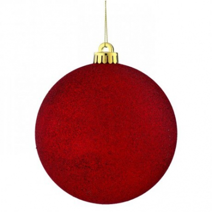 Red Glitter Ball Ornament