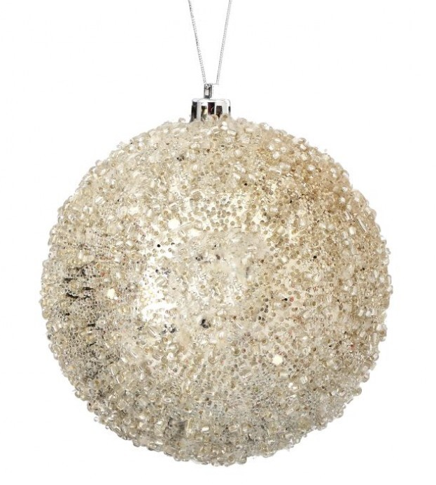 Champagne Iced Ball Ornament