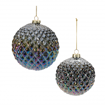 Dark Blue Iridescent Ornament