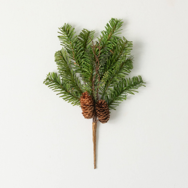 Soft Touch Pine with Pine Cones Pick