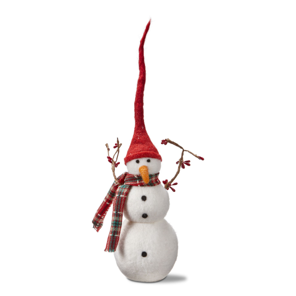 SNOWMAN, LG 16"H BRANCH ARMS