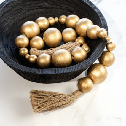 Multi-Size Gold Ball Garland