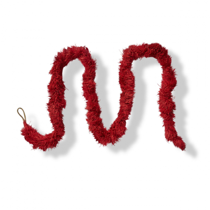 Red Fringe Garland , 3" X 97" 