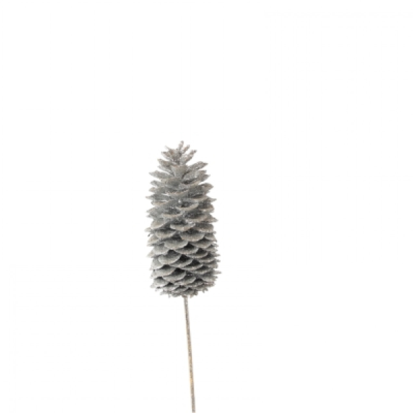 Silver Glitter Sugar Pine Cone 