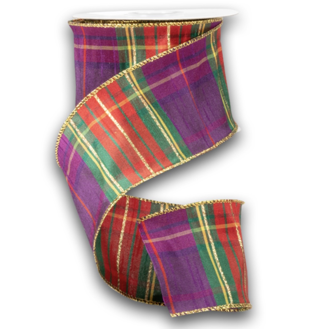 Banquet Plaid Wired Ribbon 