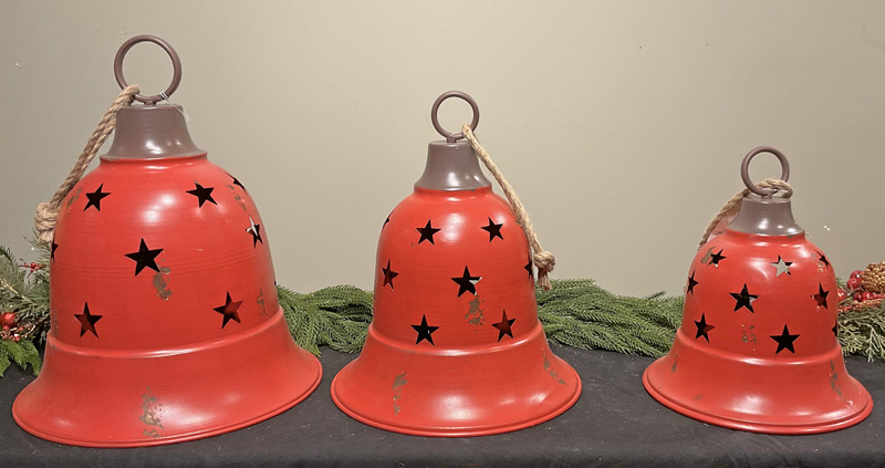 Red Bell with Stars - 10"