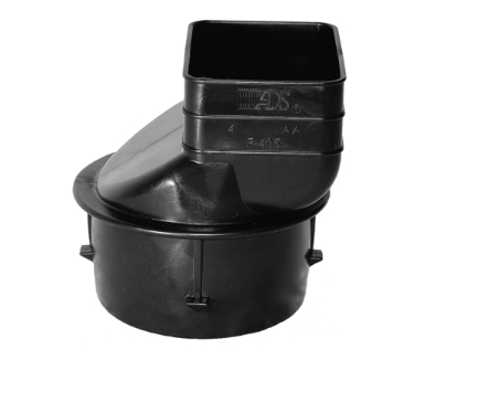 Poly Downspout Adapter  4x3x3