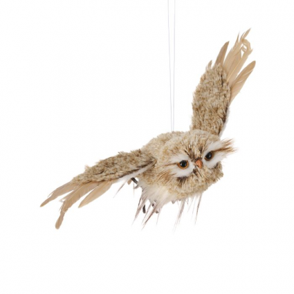 Flying Winter Owl 12.5"