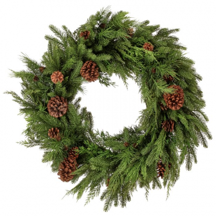 Natural Evergreen Mixed Wreath