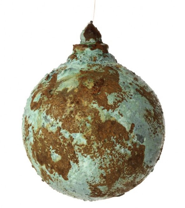 Aged Petina Ball Ornament 