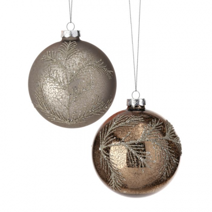 Mercury Leaf Ornament Ball