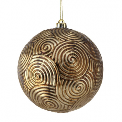 Swirl Gold & Black Ornament