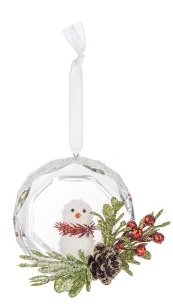 Snowman Snow Globe Ornament