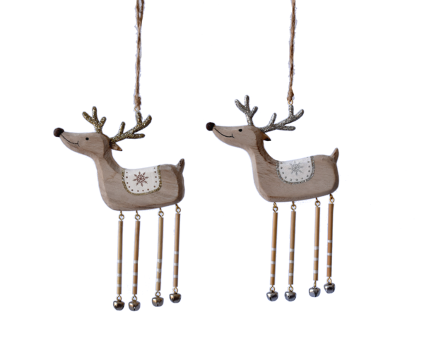 Gold & Silver Deer Ornamen