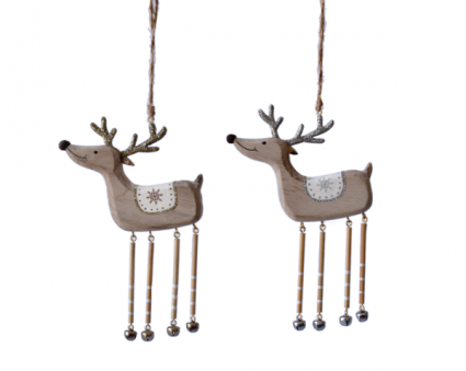 Gold & Silver Deer Ornamen