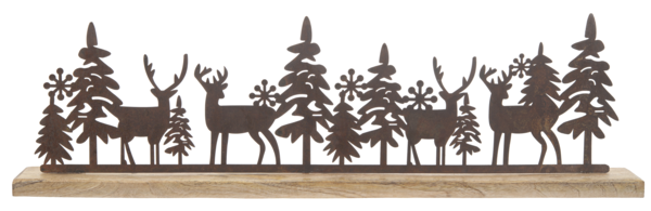 Woodland Deer Scene 25"L 