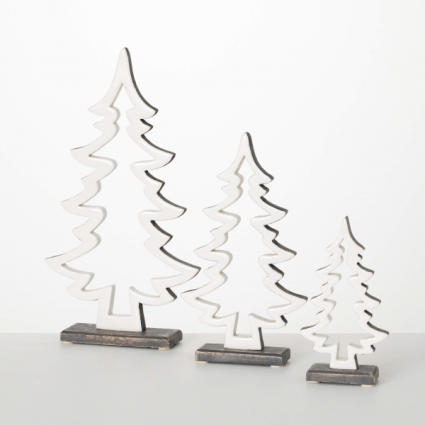 Wood Cutout Tree 9"H