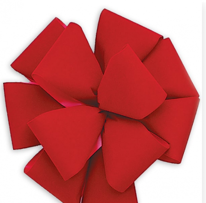 10 Loop 12" Red Velvet Christmas Bow