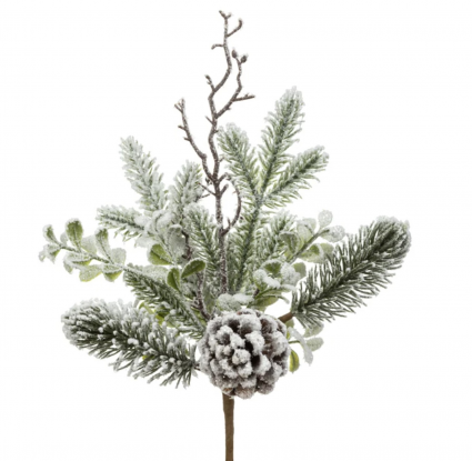 Snow Pine & Eucalyptus Cone Pick