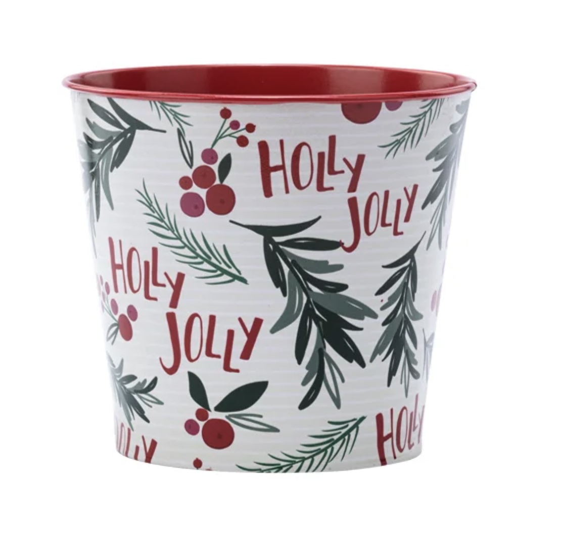 Holly Jolly Pot Cover - 5"