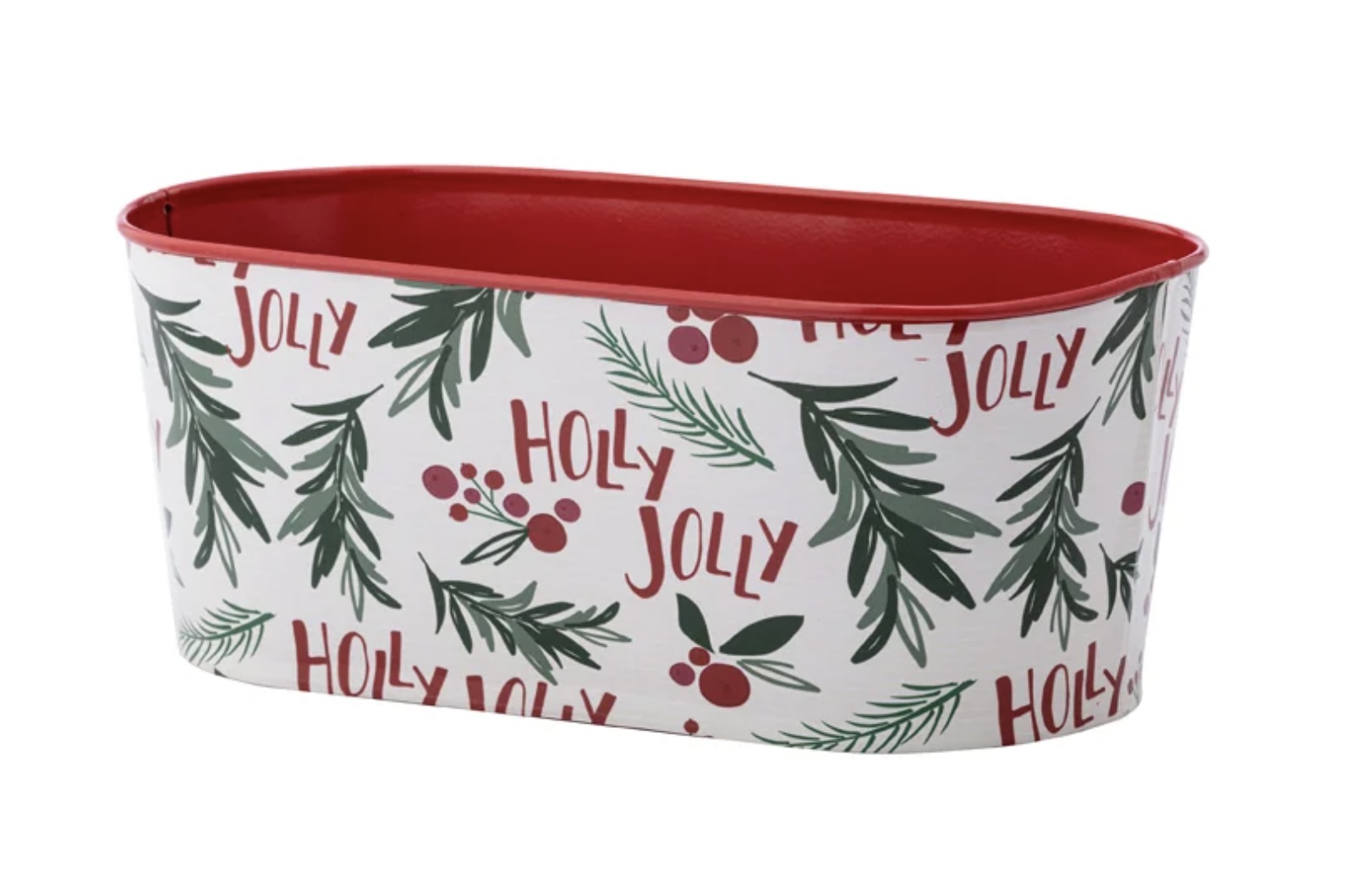 Double Holly Jolly Pot Cover - 4"