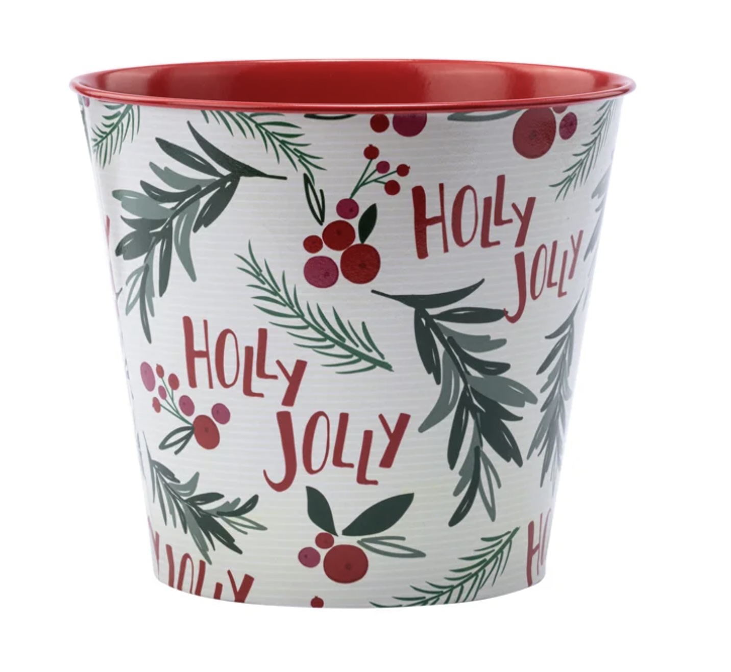 Holly Jolly Pot Cover - 6.5"