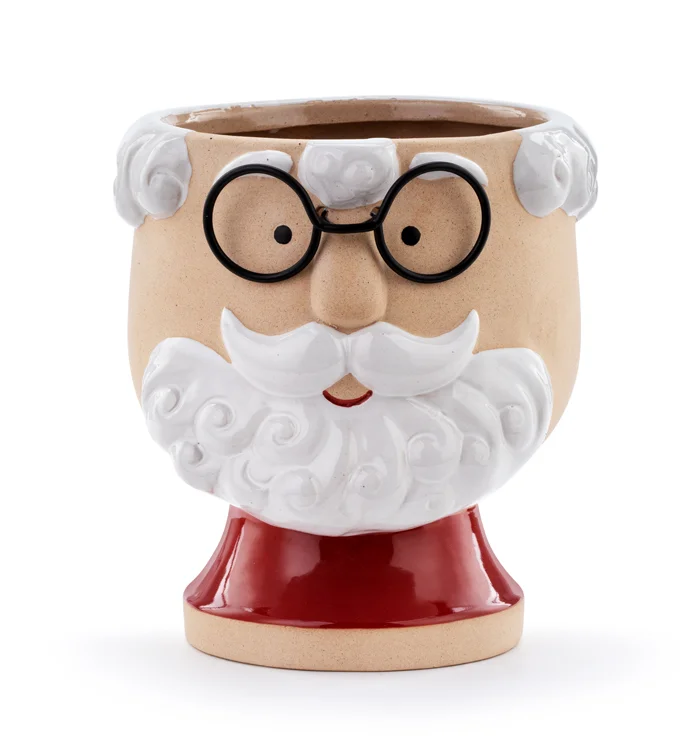 Santa Planter with Glasses 