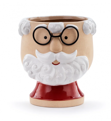 Santa Planter with Glasses 