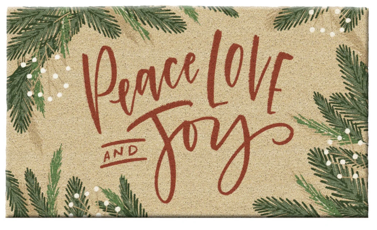 Peace, Love, Joy Doormat