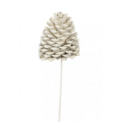 Jumbo White Glitter Jeffery Pine Cones