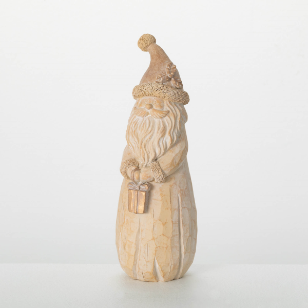 Natural Rustic Santa Figurine