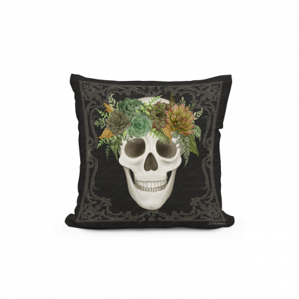 Skull with Crown Pillow