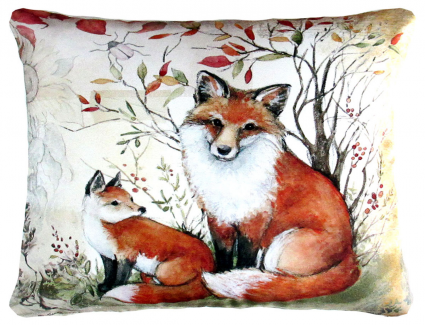 Mother & Baby Fox Pillow