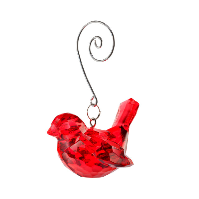 Red Crystal Bird Ornament