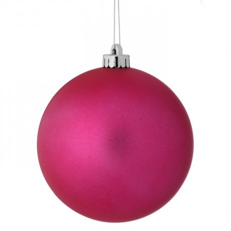 Hot Pink Matt Ball Ornament