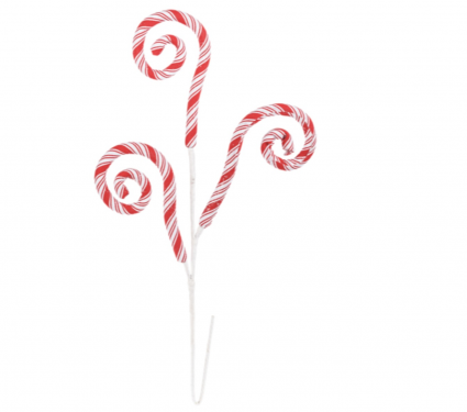 Peppermint Candy Cane Pick