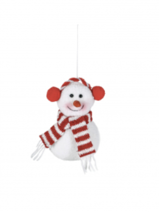 Snowman with Earmuffs Ornament 