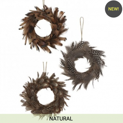 Feather Wreath Ornaments