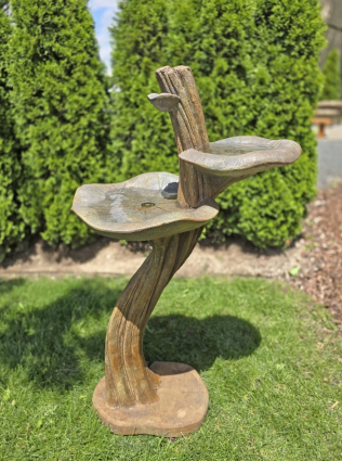 Double Lily Birdbath  