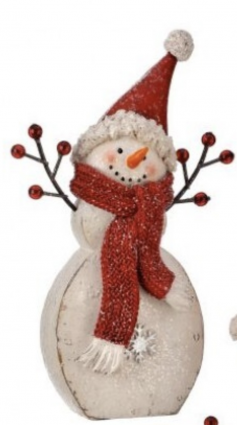 Snowman with Berry Twig Arms (10")